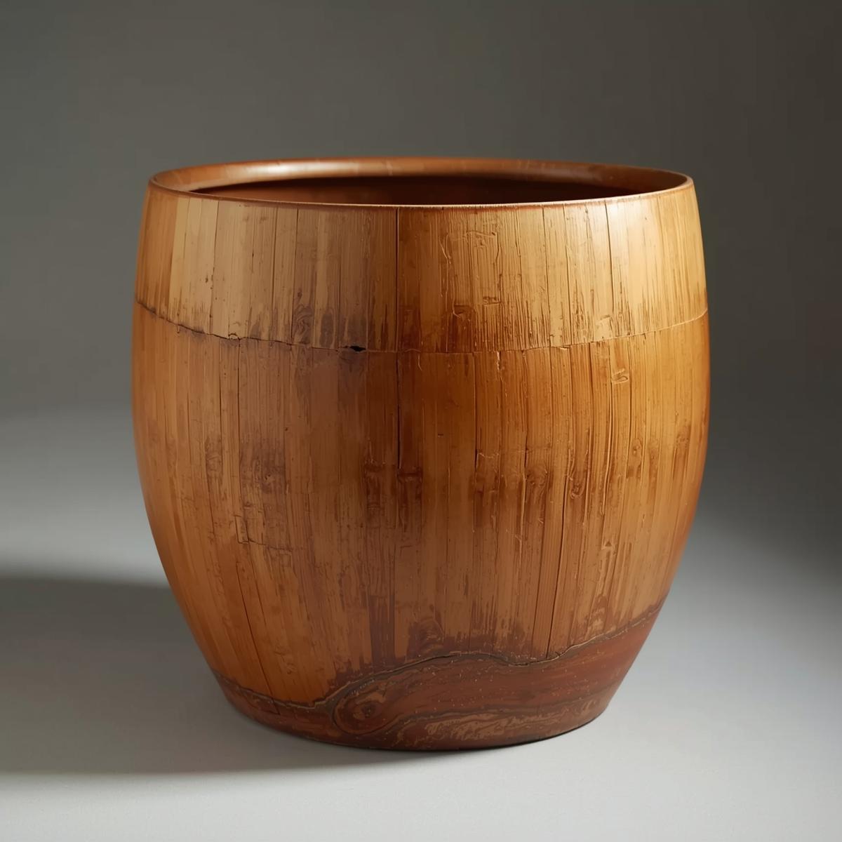 Bamboo Planter with Rounded Edges